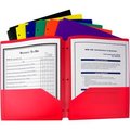 C-Line Products C-Line Products Two-Pocket Heavyweight Poly Portfolio Folder - 3 Hole Punch, Assorted Colors, 36/Set 33930-DS
